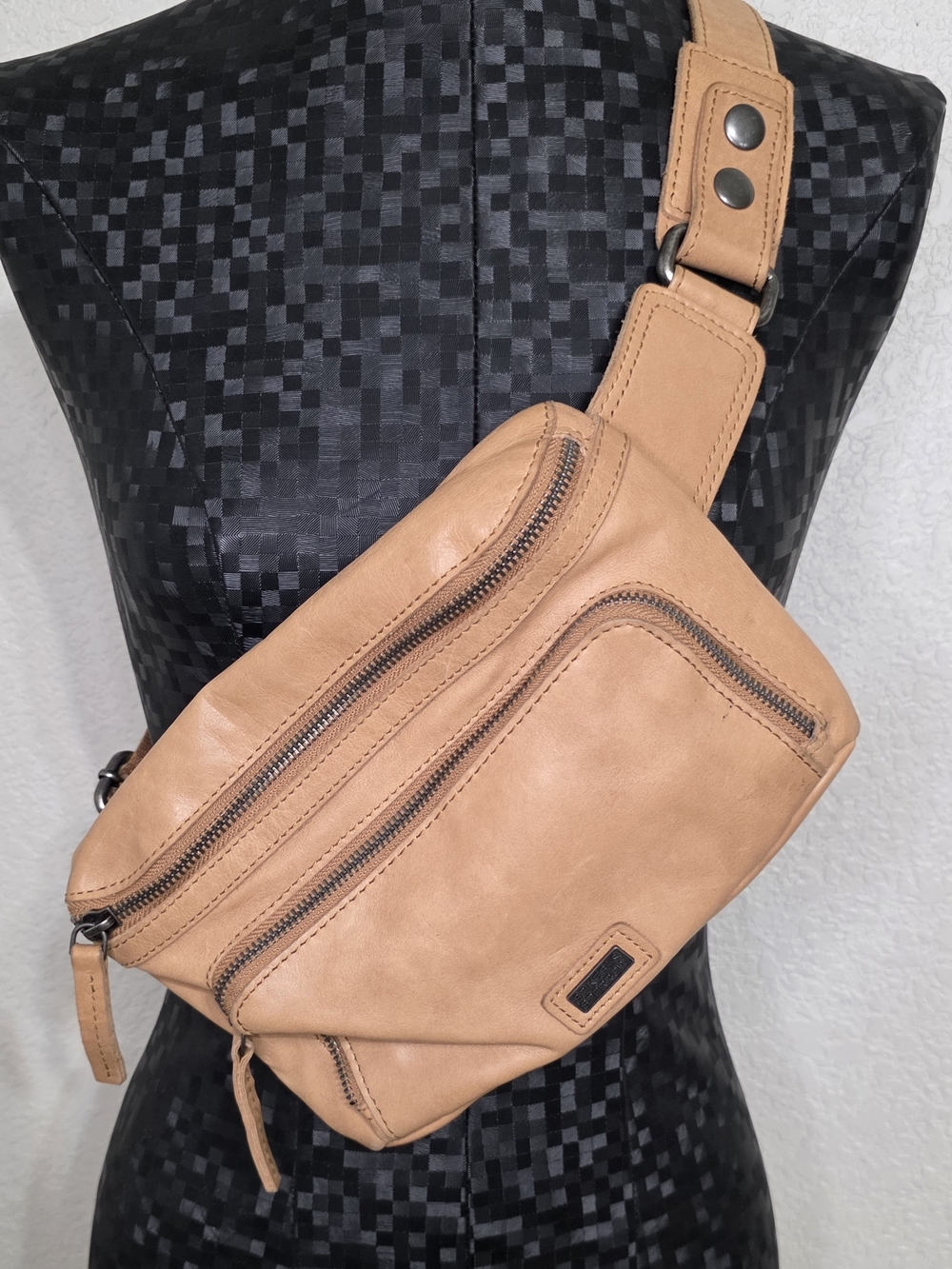 Casual Tan Mini Crossbody Sling Bag - Women